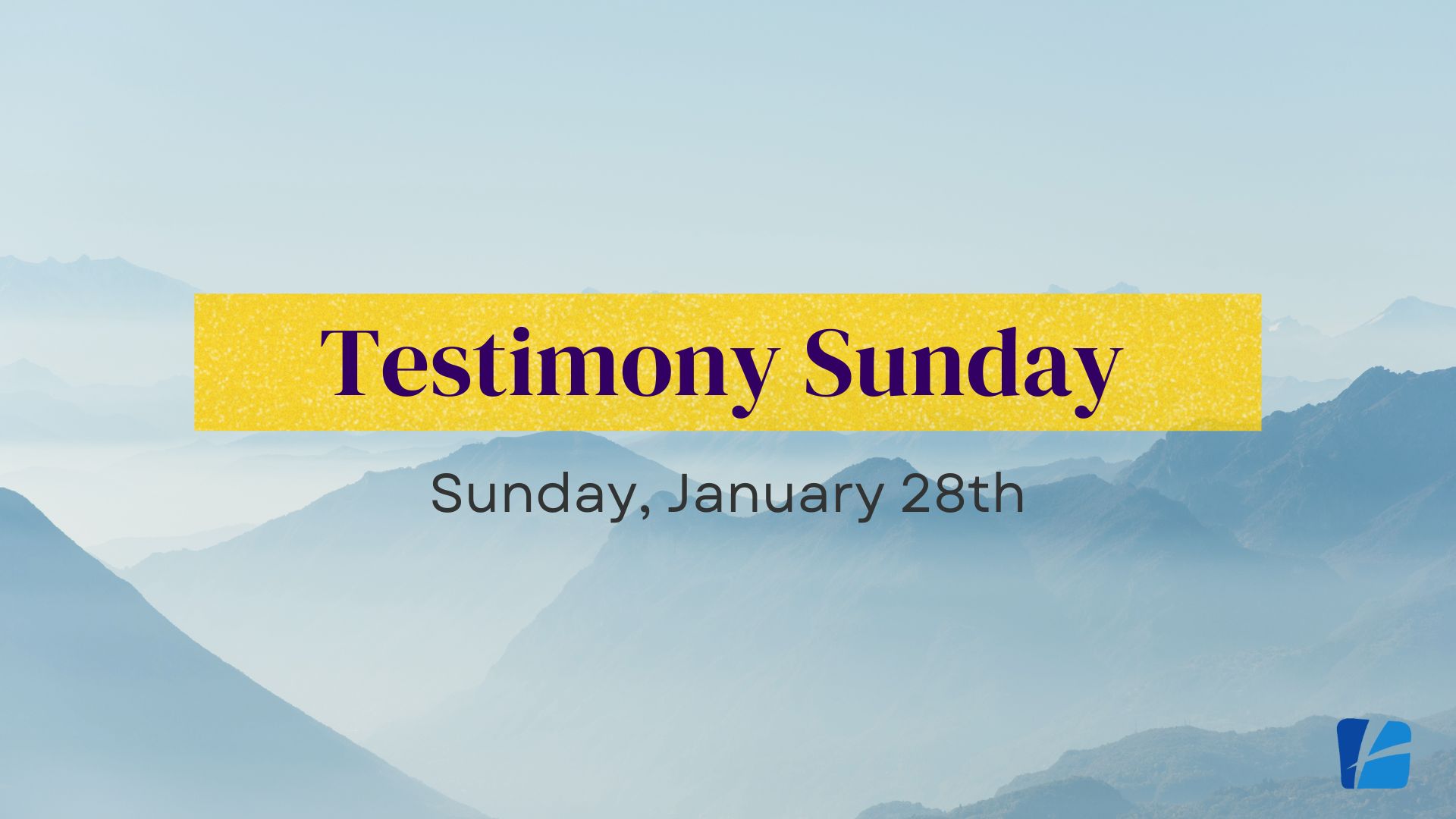 Testimony Sunday